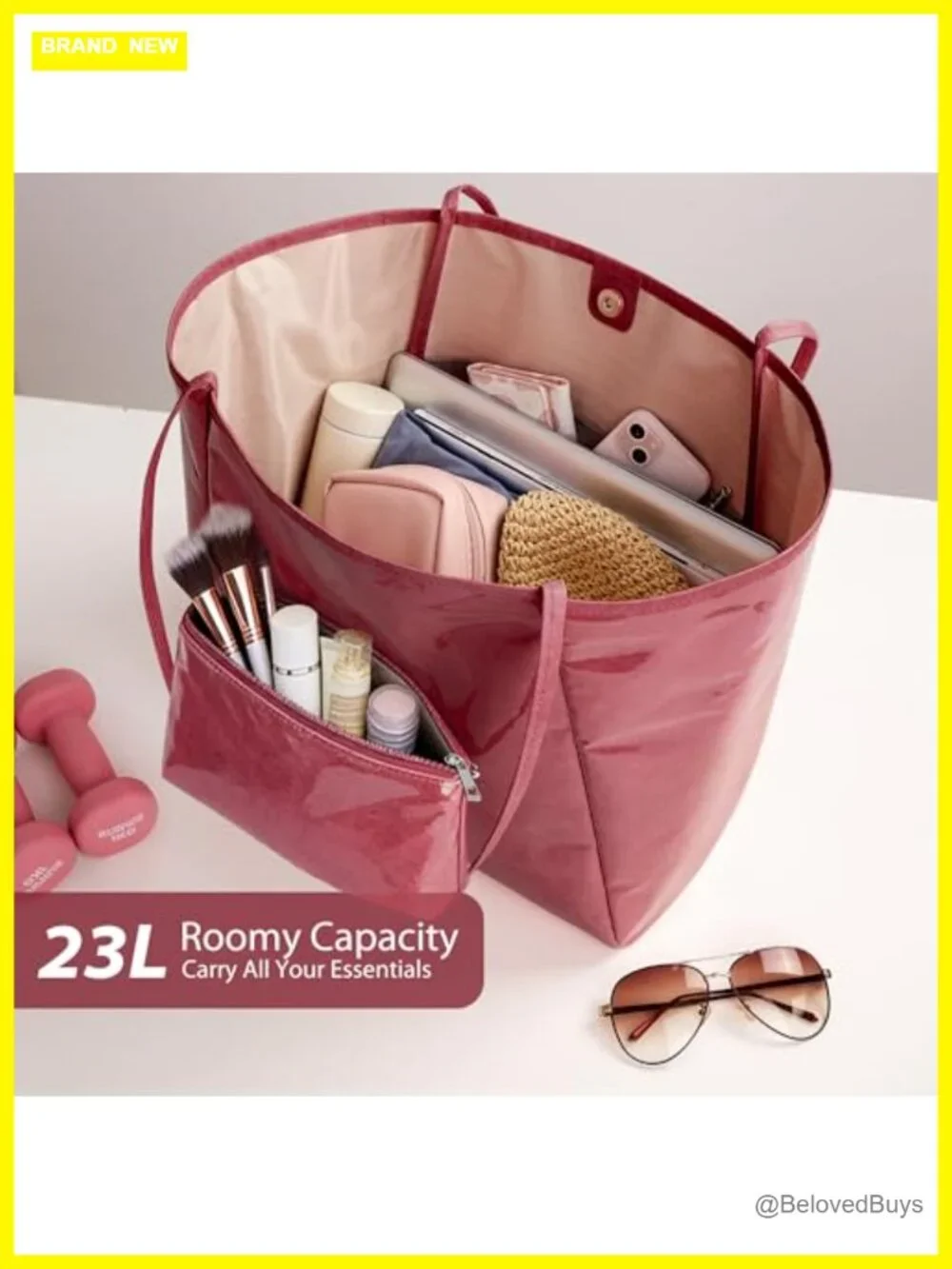 PVC Tote Women Weekender Bag Large Shopper Handbag Oversize Shoulder Travel